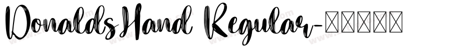 DonaldsHand Regular字体转换